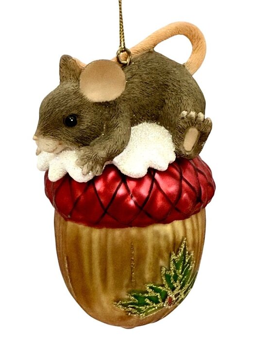 Fitz & Floyd Charming Tails Glass Ornament Nutty For The Holidays - Picture 5 of 8